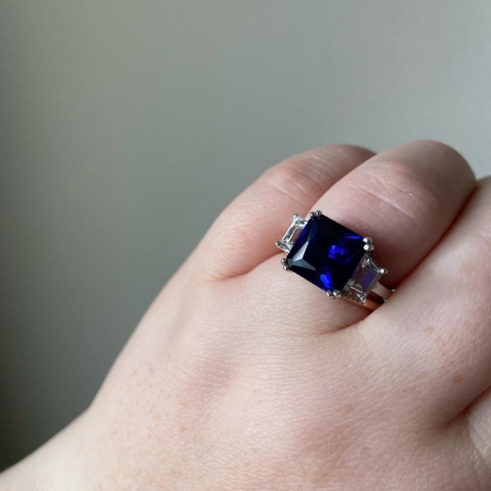 London blue Topaz ring 925, size 8